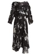 Preen By Thornton Bregazzi Ermin Floral-print Silk-blend Devor Dress