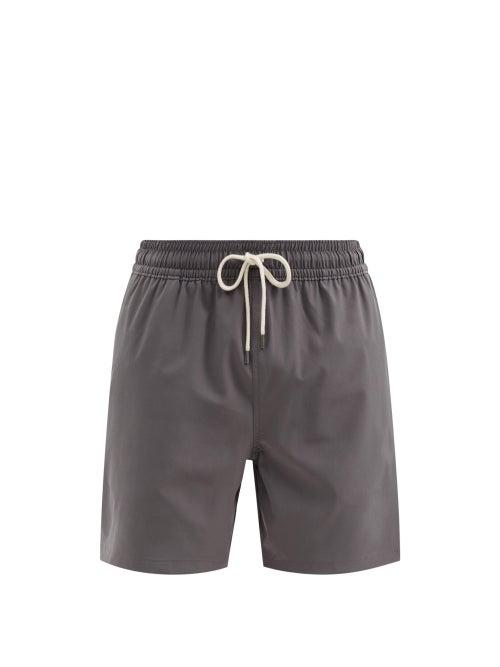 Matchesfashion.com Polo Ralph Lauren - Traveller Logo-embroidered Swim Shorts - Mens - Grey