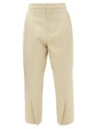 Matchesfashion.com Colville - Cropped Slit-cuff Cotton-blend Trousers - Womens - Beige