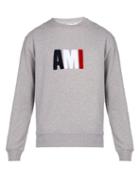 Matchesfashion.com Ami - Logo Appliqu Cotton Sweatshirt - Mens - Grey Multi
