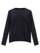 Allude - Round-neck Cashmere Sweater - Womens - Navy