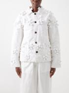 Bode - Berry Appliqu Quilted Cotton Jacket - Womens - White