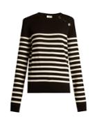 Saint Laurent Breton-striped Wool Sweater