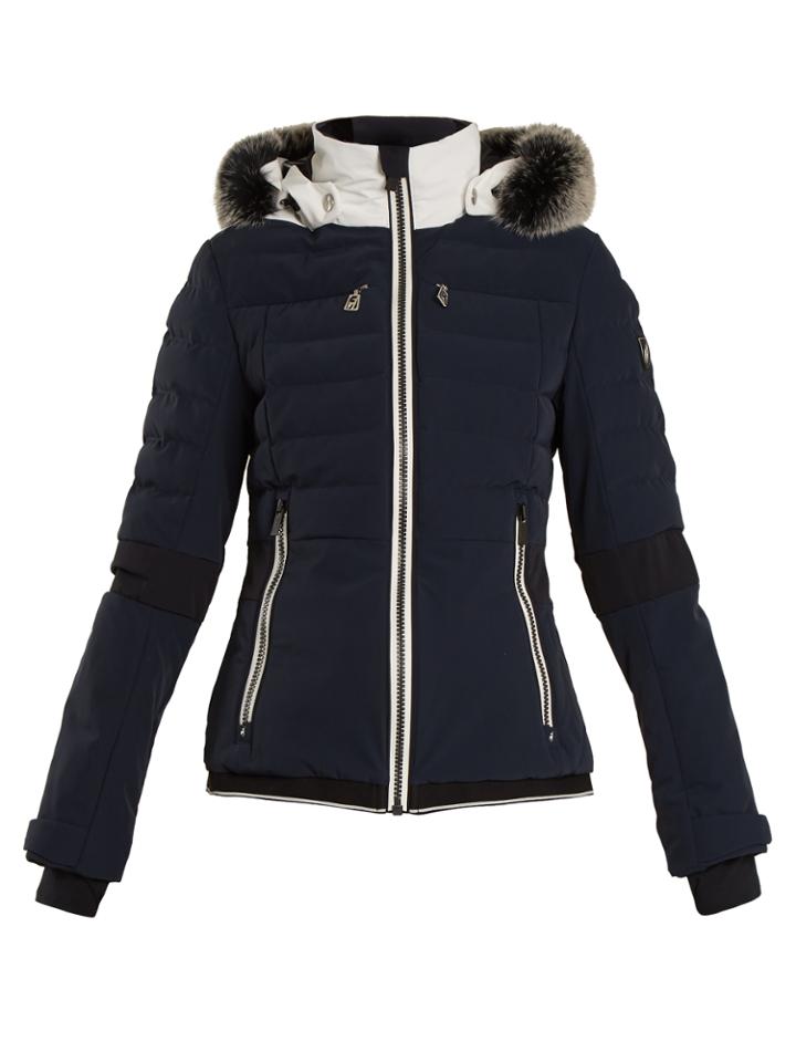 Toni Sailer Melissa Fur-trimmed Bi-colour Technical Ski Jacket