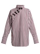 Marques'almeida Striped Mandarin-collar Cotton Shirt
