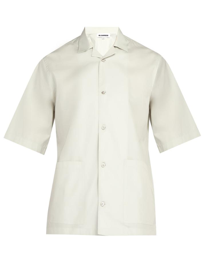 Jil Sander Cuban-collar Cotton Shirt