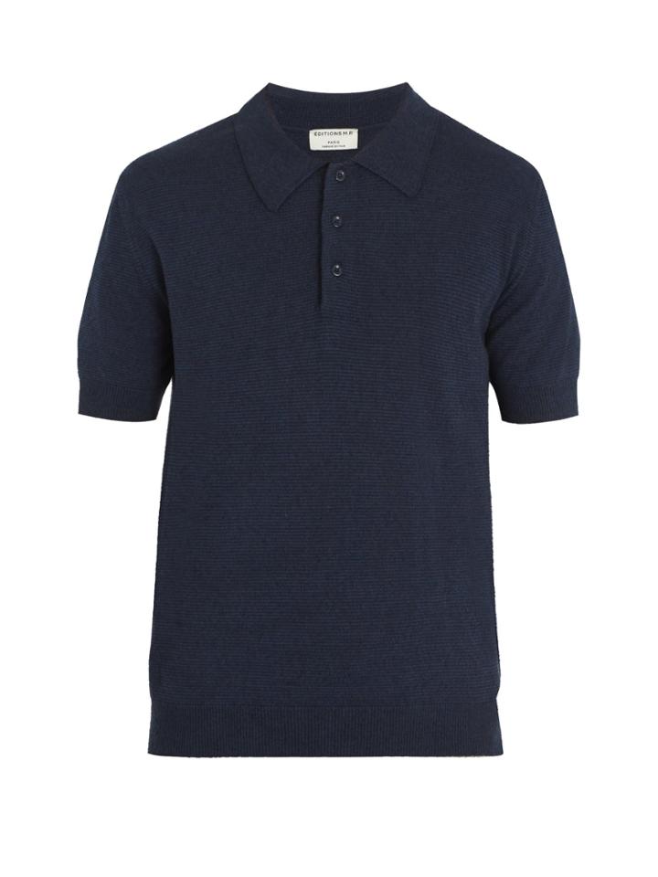 Éditions M.r Positano Cotton-knit Polo Shirt