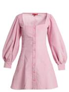 Matchesfashion.com Staud - Chandler Corduroy Mini Dress - Womens - Pink