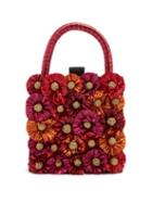 Matchesfashion.com Sanayi 313 - Flora Embellished Twill Box Clutch - Womens - Red Multi