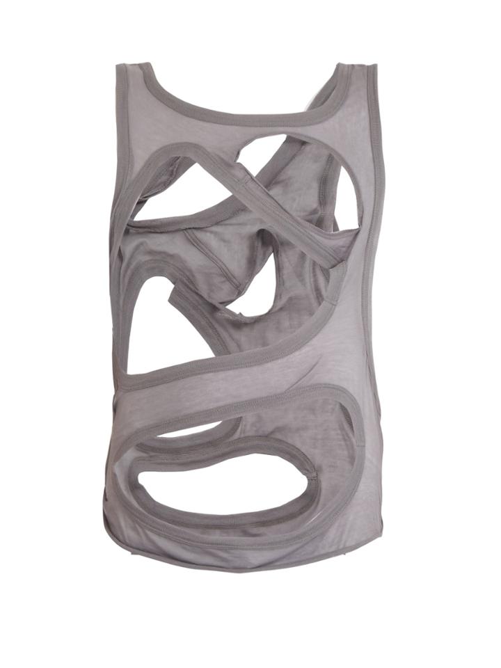 Rick Owens Membrane Cut-out Cotton Tank Top