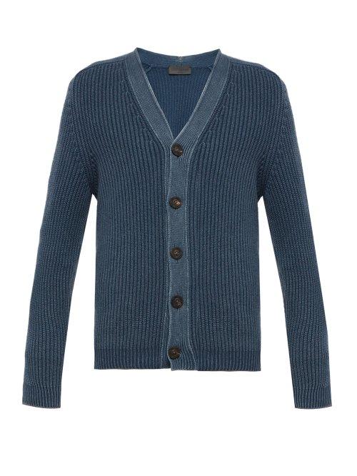 Matchesfashion.com Iris Von Arnim - Jason Stone Washed Cashmere Cardigan - Mens - Blue