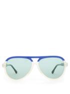 Isabel Marant Eyewear - Tri-colour Acetate Aviator Sunglasses - Womens - Blue Multi