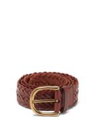 Mens Accessories Tom Ford - Woven-leather Belt - Mens - Brown