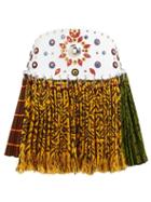 Matchesfashion.com Chopova Lowena - Western Belt Pleated Tapestry Wool Mini Skirt - Womens - Multi
