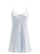 Ladies Lingerie La Perla - Scoop-back Silk-satin Slip Dress - Womens - Light Blue