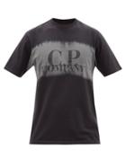 C.p. Company - Logo-print Tie-dyed Cotton-jersey T-shirt - Mens - Black