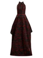 Roland Mouret Evans Halter-neck Jacquard Gown