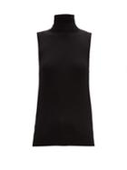 Matchesfashion.com Tibi - Cutout Roll-neck Wool Sweater - Womens - Black
