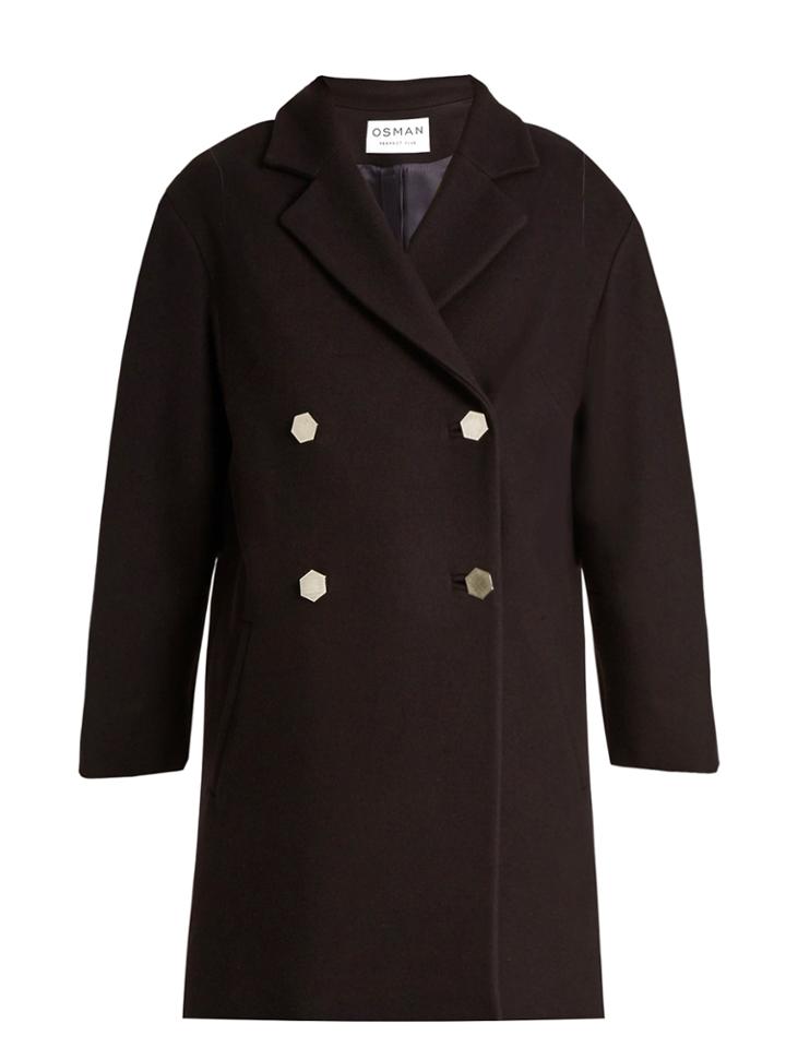 Osman Estella Double-breasted Wool-blend Coat