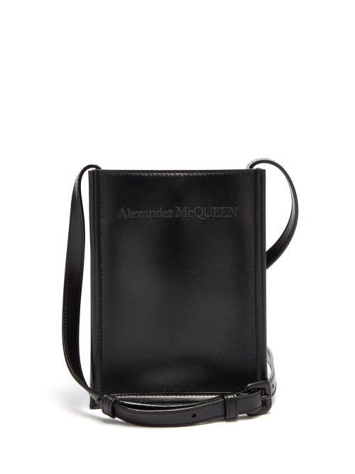 Alexander Mcqueen - Logo-embroidered Leather Cross-body Bag - Mens - Black