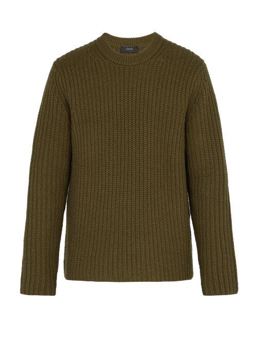 Matchesfashion.com Joseph - Chunky Knit Wool Sweater - Mens - Khaki