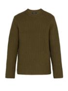 Matchesfashion.com Joseph - Chunky Knit Wool Sweater - Mens - Khaki