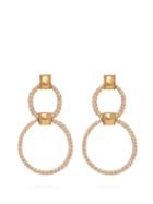 Matchesfashion.com Elise Tsikis - Paralia Chain Link Gold Plated Drop Earrings - Womens - Beige