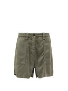 Raey - Wide-leg Pocket-front Shorts - Womens - Khaki