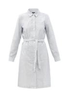 Matchesfashion.com A.p.c. - Emmanuelle Striped Cotton-poplin Shirt Dress - Womens - White Multi