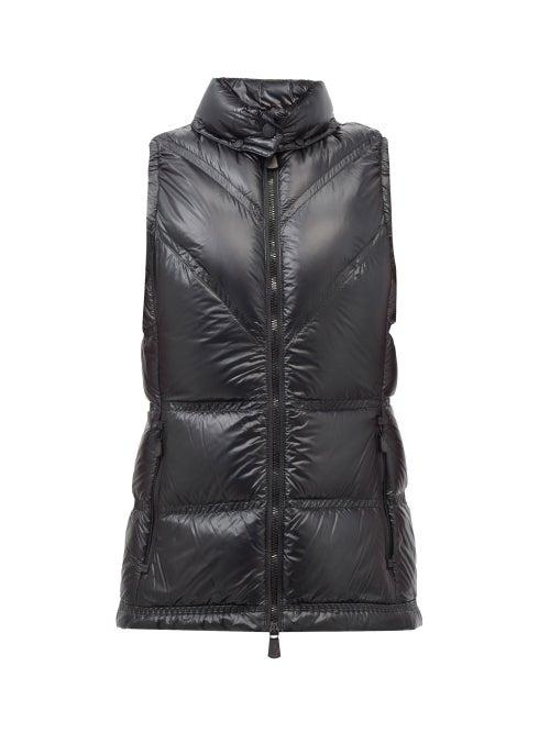 Moncler Grenoble - Neyzets Padded Laqu-nylon Gilet - Womens - Black