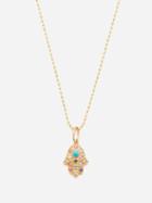 Sydney Evan - Hamsa Sapphire, Turquoise & 14kt Gold Necklace - Womens - Multi