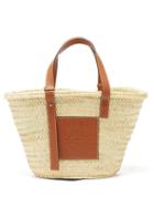 Loewe - Medium Raffia Basket Bag - Womens - Tan Multi