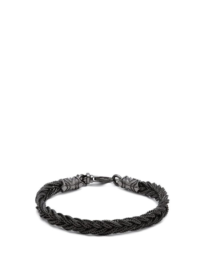 Emanuele Bicocchi Fishtail Braided Sterling Silver Bracelet