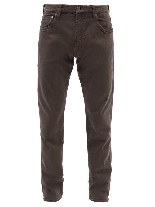 Citizens Of Humanity - Adler Garment-dyed Denim Tapered-leg Jeans - Mens - Grey