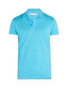 Matchesfashion.com Orlebar Brown - Felix Cotton Polo Shirt - Mens - Light Blue