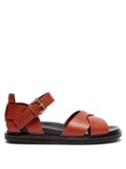 Matchesfashion.com Marni - Fussbett Leather Sandals - Womens - Tan