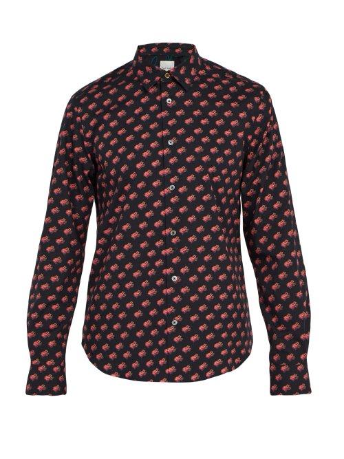 Matchesfashion.com Paul Smith - Frog Print Shirt - Mens - Blue Multi