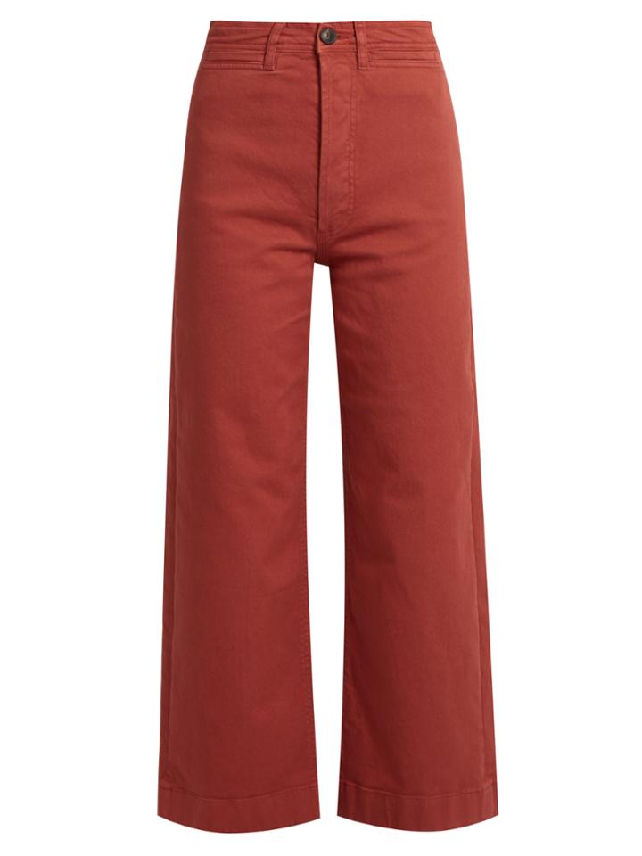 M.i.h Jeans Caron Wide-leg Cropped Denim Trousers
