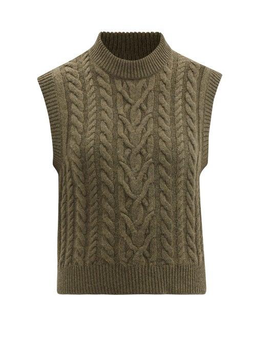 Blaz Milano - Highland Wool-blend Sleeveless Sweater - Womens - Khaki