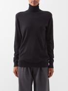 Raey - Roll-neck Fine-rib Responsible-cashmere Sweater - Womens - Black
