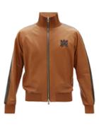 Matchesfashion.com Amiri - M.a. Logo-appliqu Plong-leather Track Jacket - Mens - Brown
