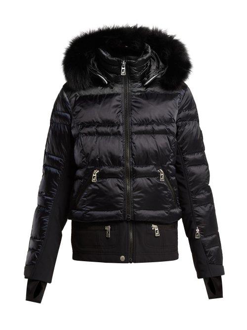 Matchesfashion.com Toni Sailer - Virginie Contrast Panel Quilted Ski Jacket - Womens - Dark Navy