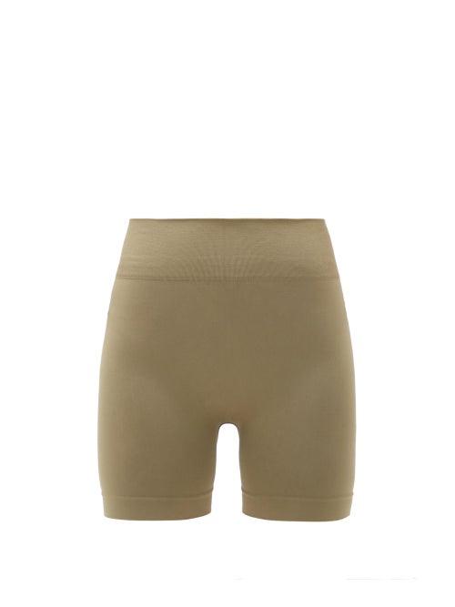Matchesfashion.com Prism - Composed High-rise Stretch-jersey Cycling Shorts - Womens - Green