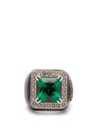 Matchesfashion.com Gucci - Crystal Embellished Signet Ring - Womens - Green