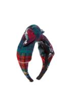 Matchesfashion.com Benot Missolin - Scotty Bow Top Tartan Wool Headband - Womens - Multi