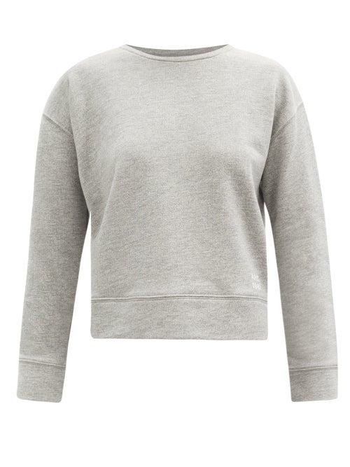 Matchesfashion.com A.p.c. - Rosie Logo-print Cotton-blend Jersey Sweatshirt - Womens - Grey