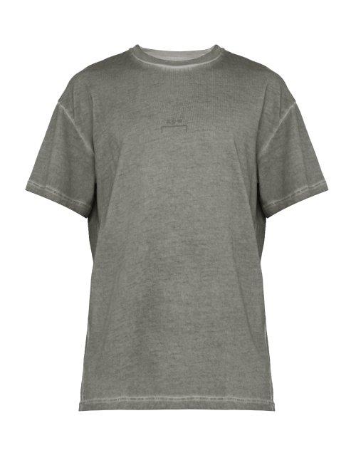 Matchesfashion.com A-cold-wall* - Garment Dyed Cotton Jersey T Shirt - Mens - Grey