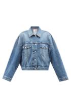 Acne Studios - Morris Oversized Cropped Denim Jacket - Womens - Blue