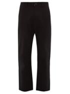 Matchesfashion.com Studio Nicholson - Bill Cropped Cotton Twill Trousers - Mens - Black