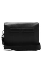 Matchesfashion.com Prada - Logo Embossed Leather Messenger Bag - Mens - Black